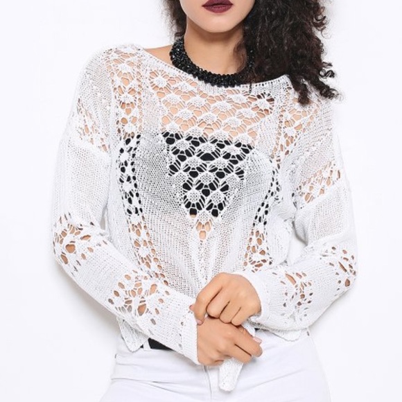 Red Queen Sweaters - 🎁 SALE!!! Lace-Knit Wool-Blend Sweater